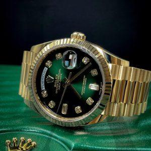 Rolex Day-Date DAY-DATE 128238-0069 Smoked Green Diamond Gradient Green