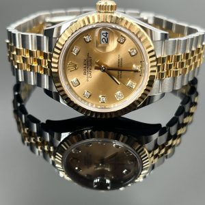 Rolex Lady Datejust | 279173-0011 | Champagne set with star diamonds