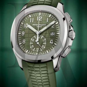 PATEK PHILIPPE Aquanaut | 5968g-010 | 綠色浮雕錶盤