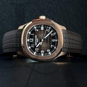 Patek Philippe Aquanaut | 5167R-001 | 玫瑰金大三針 | 棕色浮雕錶面