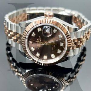 勞力士女裝日誌型 Lady Datejust | 279171-0011 | 鑲鑽朱古力錶面