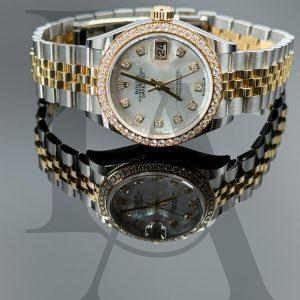 Rolex Lady-Datejust | 279383RBR-0019 | 鑲鑽白色珍珠貝母