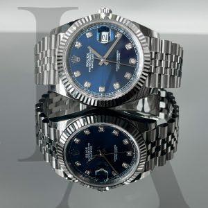 ROLEX | Datejust 41 | 126334-0016 | 鑲鑽亮藍錶面