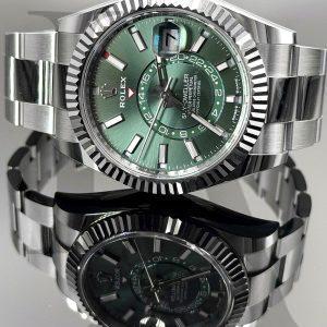 勞力士 SKY-DWELLER 336934-0001 天行者 縱航者型 薄荷綠色