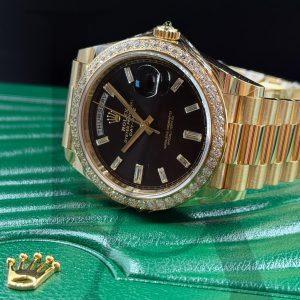 勞力士 Day-Date 40 | 228348RBR-0001 | 鑲鑽亮黑色錶面