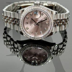 Rolex Lady Datejust | 279384RBR-0003 | 粉色鑲鑽錶面