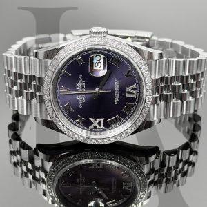 Rolex Datejust 36 | 126284RBR-0013 | Purple set with diamonds