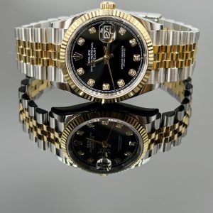 Rolex Datejust 36 | 126233-0021 | Bright black set with diamonds