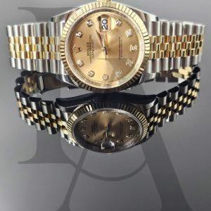 Rolex Datejust 36 | 126233-0017 | Champagne set with diamonds